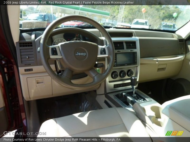 Red Rock Crystal Pearl / Pastel Pebble Beige Mckinley Leather 2009 Jeep Liberty Limited 4x4