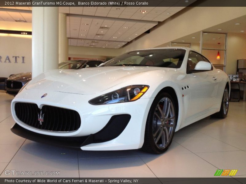 Bianco Eldorado (White) / Rosso Corallo 2012 Maserati GranTurismo MC Coupe