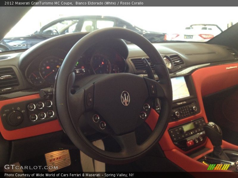 Bianco Eldorado (White) / Rosso Corallo 2012 Maserati GranTurismo MC Coupe