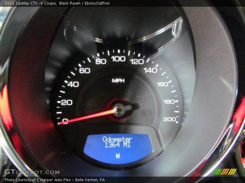 Black Raven / Ebony/Saffron 2011 Cadillac CTS -V Coupe