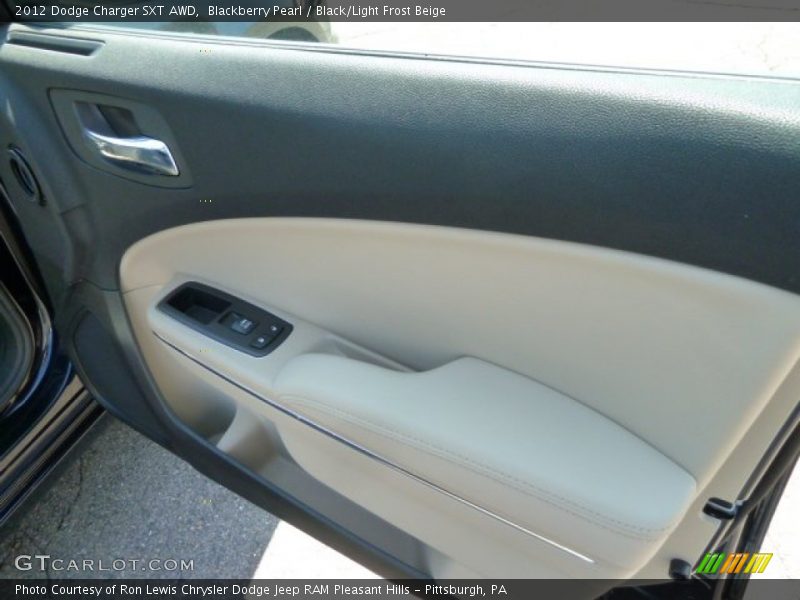 Blackberry Pearl / Black/Light Frost Beige 2012 Dodge Charger SXT AWD