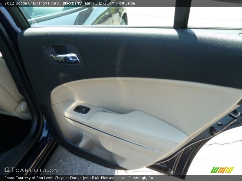 Blackberry Pearl / Black/Light Frost Beige 2012 Dodge Charger SXT AWD