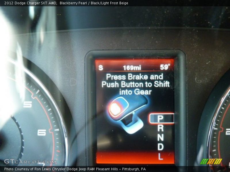 Blackberry Pearl / Black/Light Frost Beige 2012 Dodge Charger SXT AWD