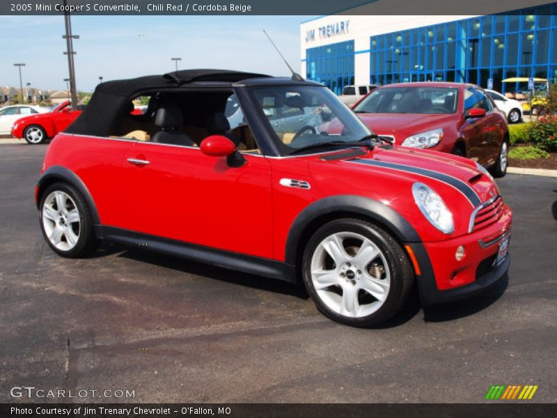 Chili Red / Cordoba Beige 2005 Mini Cooper S Convertible