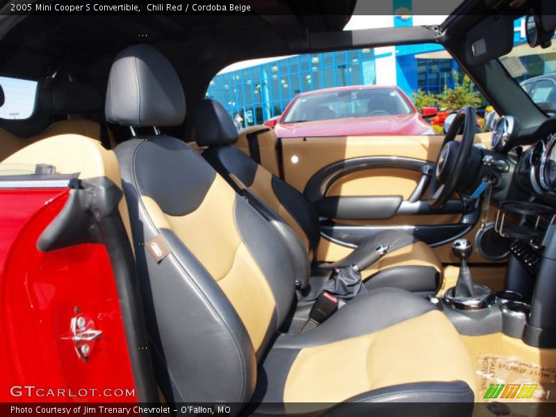 Chili Red / Cordoba Beige 2005 Mini Cooper S Convertible