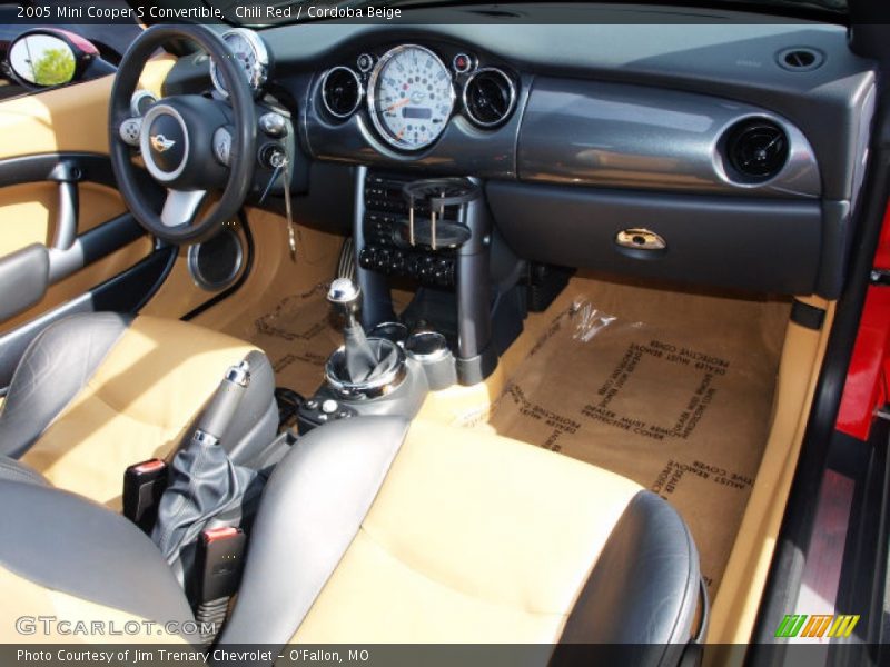 Chili Red / Cordoba Beige 2005 Mini Cooper S Convertible