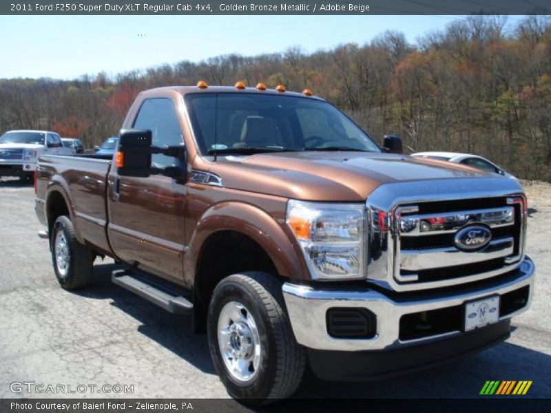 Golden Bronze Metallic / Adobe Beige 2011 Ford F250 Super Duty XLT Regular Cab 4x4