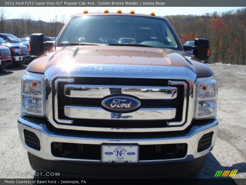 Golden Bronze Metallic / Adobe Beige 2011 Ford F250 Super Duty XLT Regular Cab 4x4