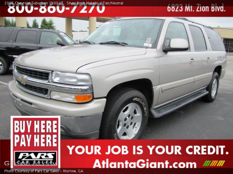 Silver Birch Metallic / Tan/Neutral 2005 Chevrolet Suburban 1500 LT