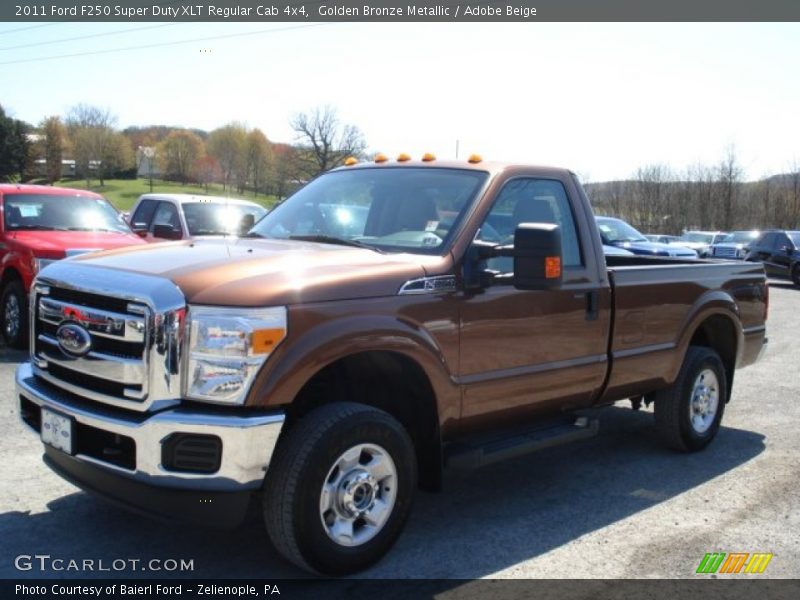 Golden Bronze Metallic / Adobe Beige 2011 Ford F250 Super Duty XLT Regular Cab 4x4