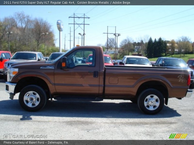 Golden Bronze Metallic / Adobe Beige 2011 Ford F250 Super Duty XLT Regular Cab 4x4