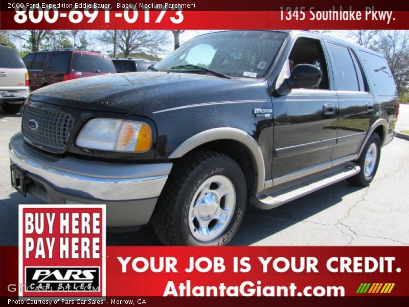Black / Medium Parchment 2000 Ford Expedition Eddie Bauer