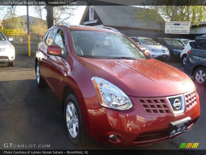 Venom Red / Gray 2009 Nissan Rogue SL AWD