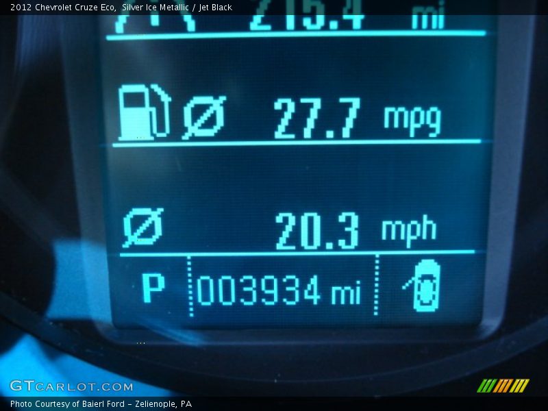 Silver Ice Metallic / Jet Black 2012 Chevrolet Cruze Eco