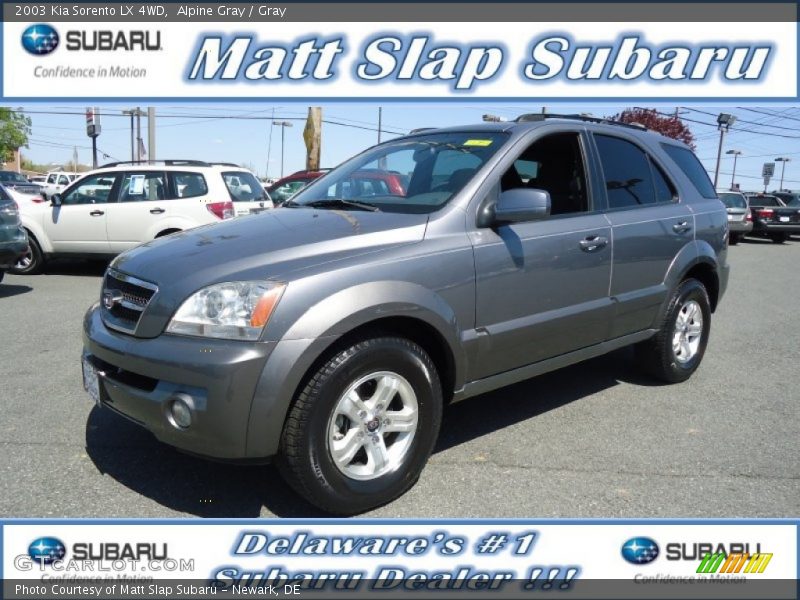 Alpine Gray / Gray 2003 Kia Sorento LX 4WD