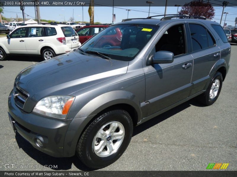 Alpine Gray / Gray 2003 Kia Sorento LX 4WD