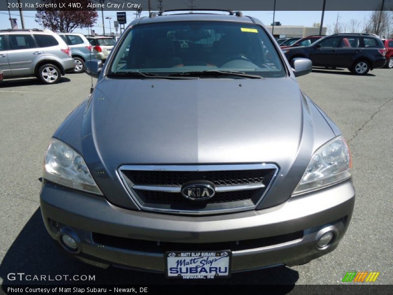 Alpine Gray / Gray 2003 Kia Sorento LX 4WD