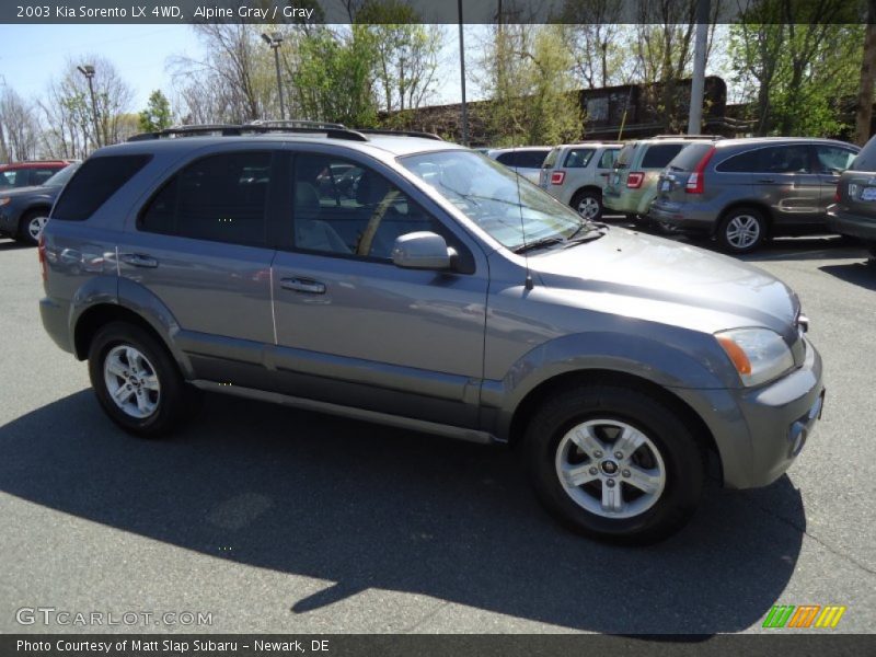 Alpine Gray / Gray 2003 Kia Sorento LX 4WD
