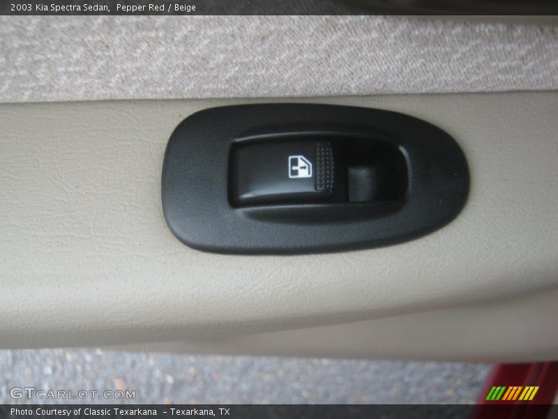 Pepper Red / Beige 2003 Kia Spectra Sedan