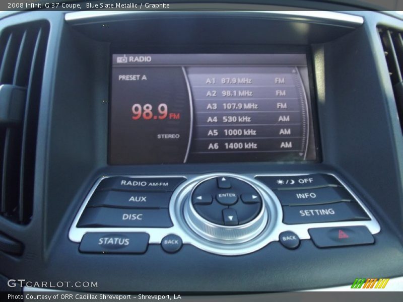 Blue Slate Metallic / Graphite 2008 Infiniti G 37 Coupe