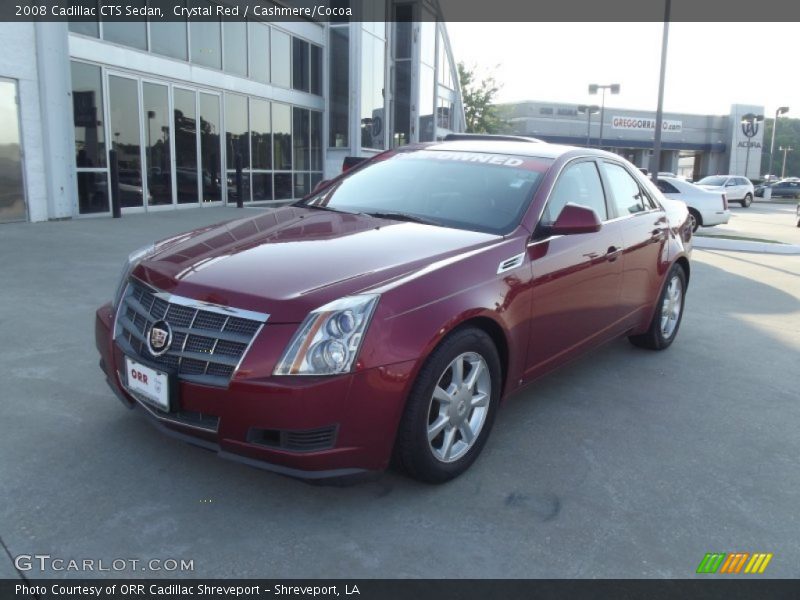 Crystal Red / Cashmere/Cocoa 2008 Cadillac CTS Sedan