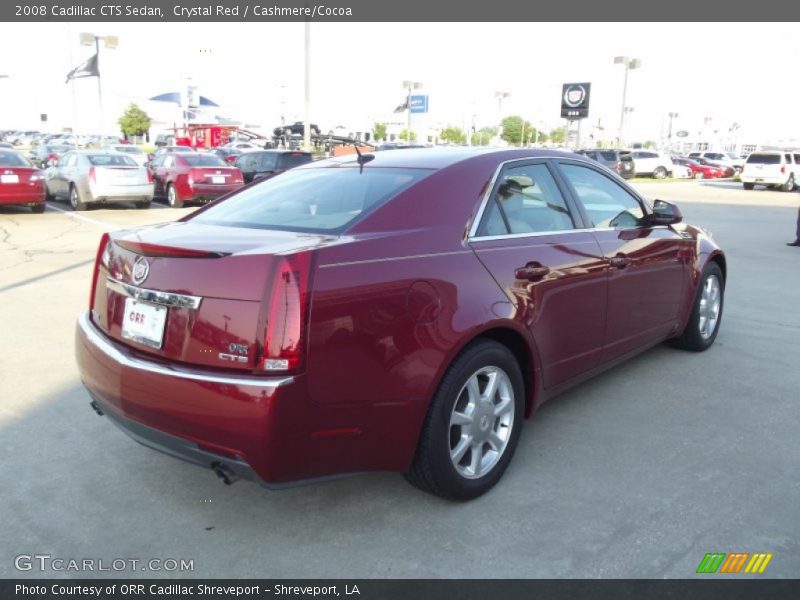 Crystal Red / Cashmere/Cocoa 2008 Cadillac CTS Sedan