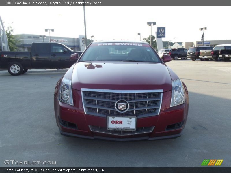 Crystal Red / Cashmere/Cocoa 2008 Cadillac CTS Sedan