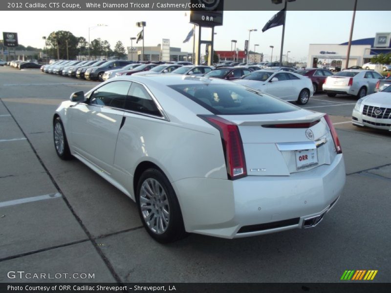 White Diamond Tricoat / Cashmere/Cocoa 2012 Cadillac CTS Coupe