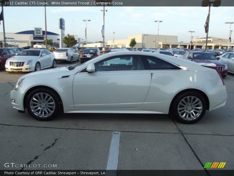 White Diamond Tricoat / Cashmere/Cocoa 2012 Cadillac CTS Coupe