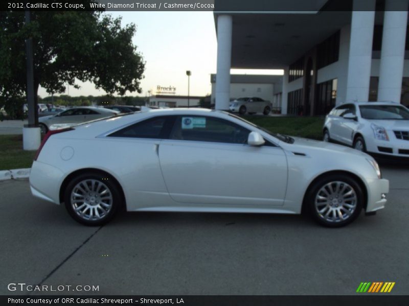 White Diamond Tricoat / Cashmere/Cocoa 2012 Cadillac CTS Coupe