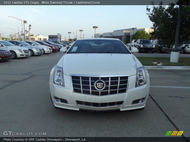 White Diamond Tricoat / Cashmere/Cocoa 2012 Cadillac CTS Coupe