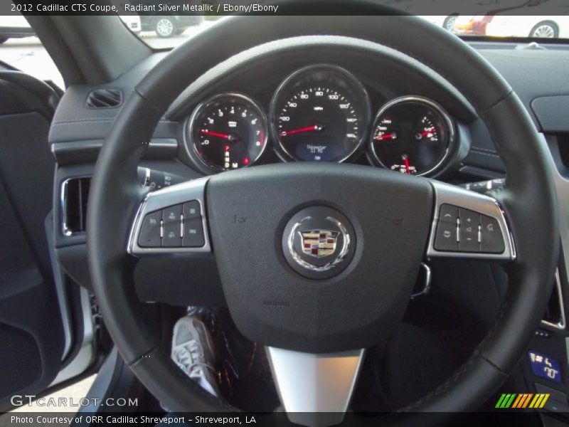 Radiant Silver Metallic / Ebony/Ebony 2012 Cadillac CTS Coupe