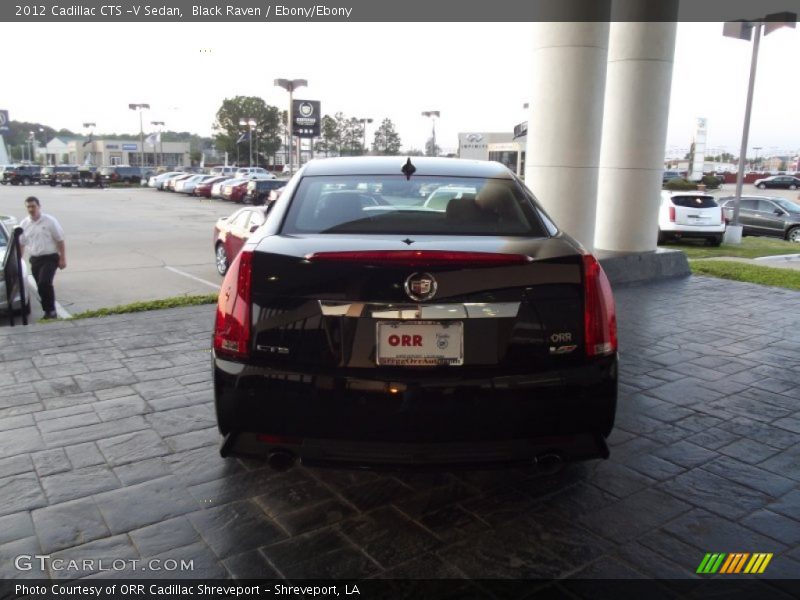 Black Raven / Ebony/Ebony 2012 Cadillac CTS -V Sedan