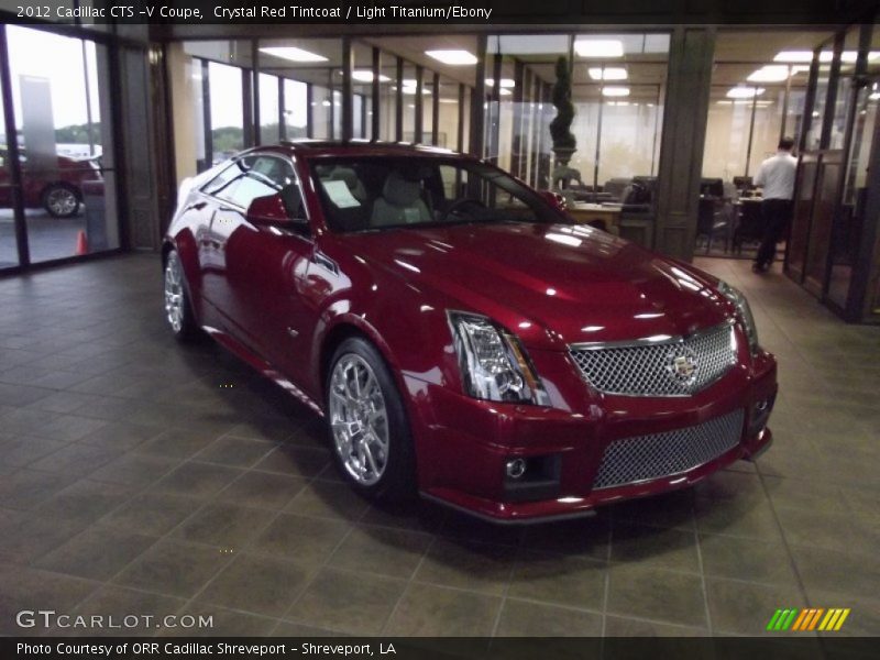 Crystal Red Tintcoat / Light Titanium/Ebony 2012 Cadillac CTS -V Coupe