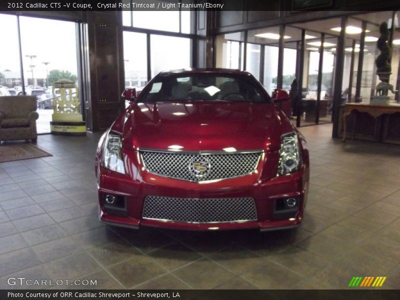 Crystal Red Tintcoat / Light Titanium/Ebony 2012 Cadillac CTS -V Coupe