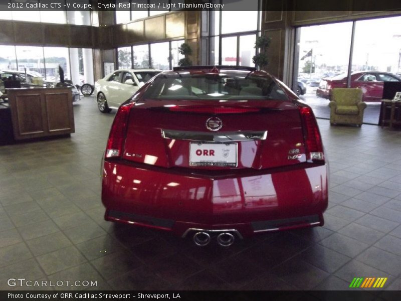 Crystal Red Tintcoat / Light Titanium/Ebony 2012 Cadillac CTS -V Coupe