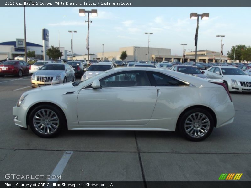 White Diamond Tricoat / Cashmere/Cocoa 2012 Cadillac CTS Coupe