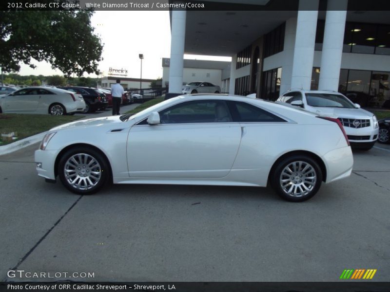 White Diamond Tricoat / Cashmere/Cocoa 2012 Cadillac CTS Coupe