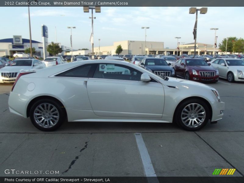 White Diamond Tricoat / Cashmere/Cocoa 2012 Cadillac CTS Coupe