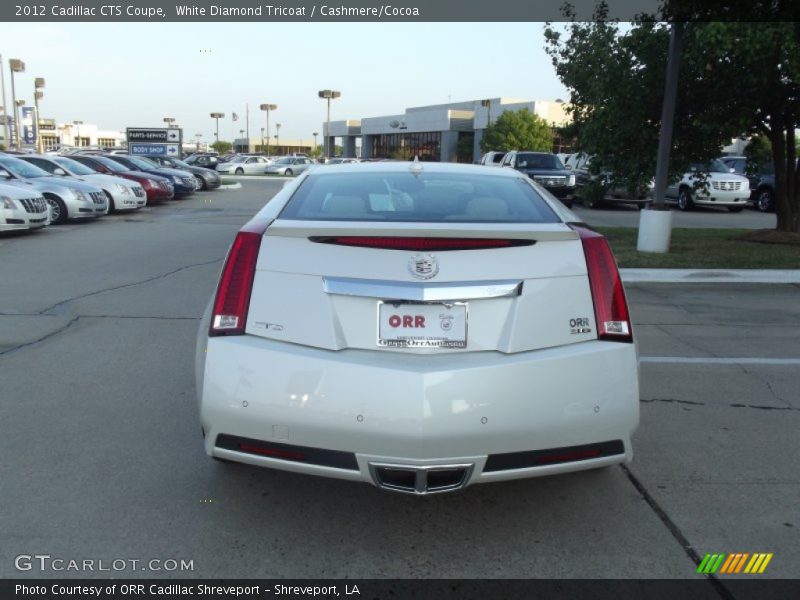 White Diamond Tricoat / Cashmere/Cocoa 2012 Cadillac CTS Coupe