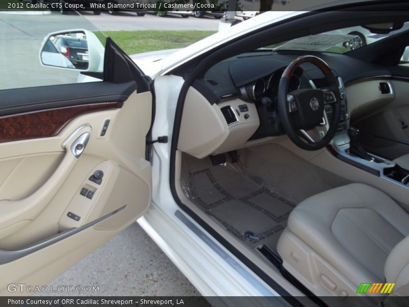 White Diamond Tricoat / Cashmere/Cocoa 2012 Cadillac CTS Coupe