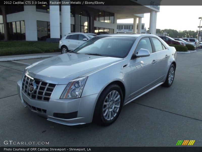 Radiant Silver Metallic / Ebony/Ebony 2012 Cadillac CTS 3.0 Sedan