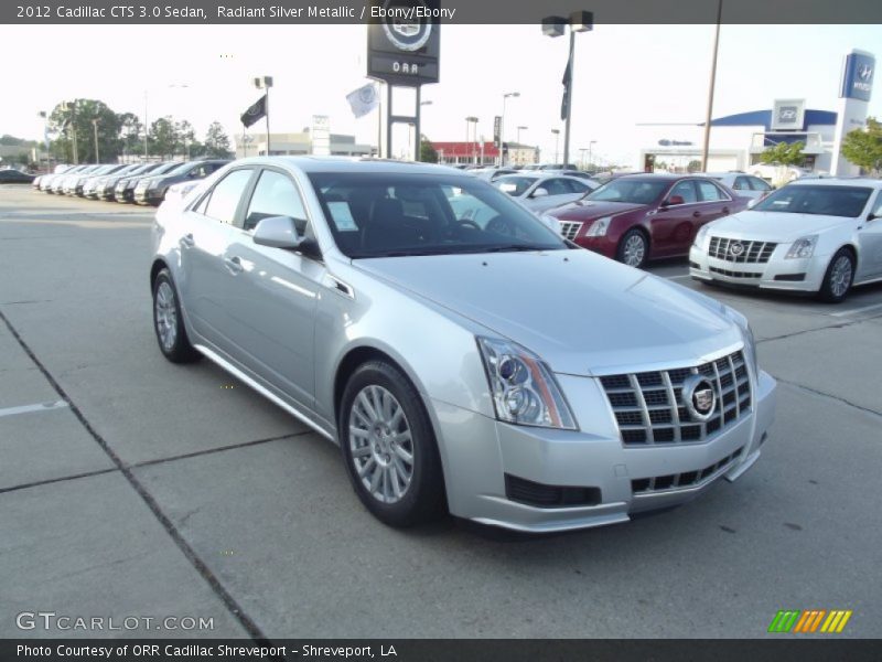 Radiant Silver Metallic / Ebony/Ebony 2012 Cadillac CTS 3.0 Sedan