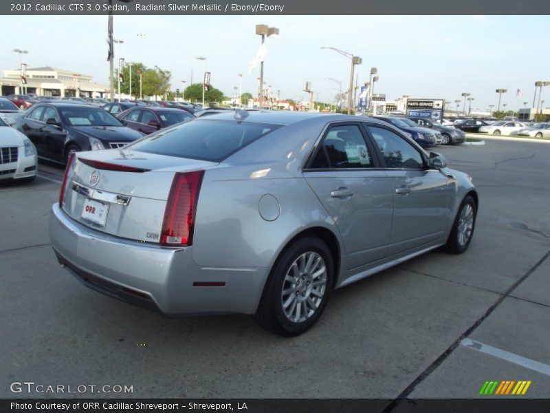 Radiant Silver Metallic / Ebony/Ebony 2012 Cadillac CTS 3.0 Sedan