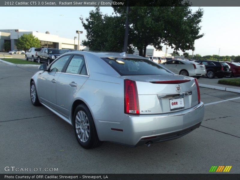 Radiant Silver Metallic / Ebony/Ebony 2012 Cadillac CTS 3.0 Sedan
