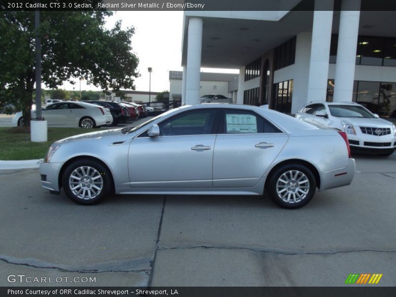 Radiant Silver Metallic / Ebony/Ebony 2012 Cadillac CTS 3.0 Sedan