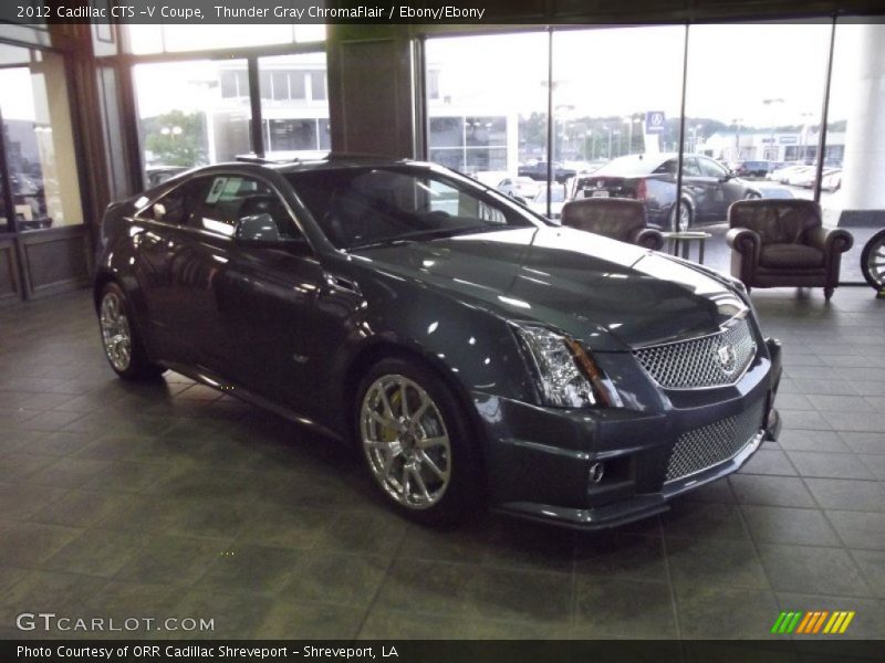 Thunder Gray ChromaFlair / Ebony/Ebony 2012 Cadillac CTS -V Coupe