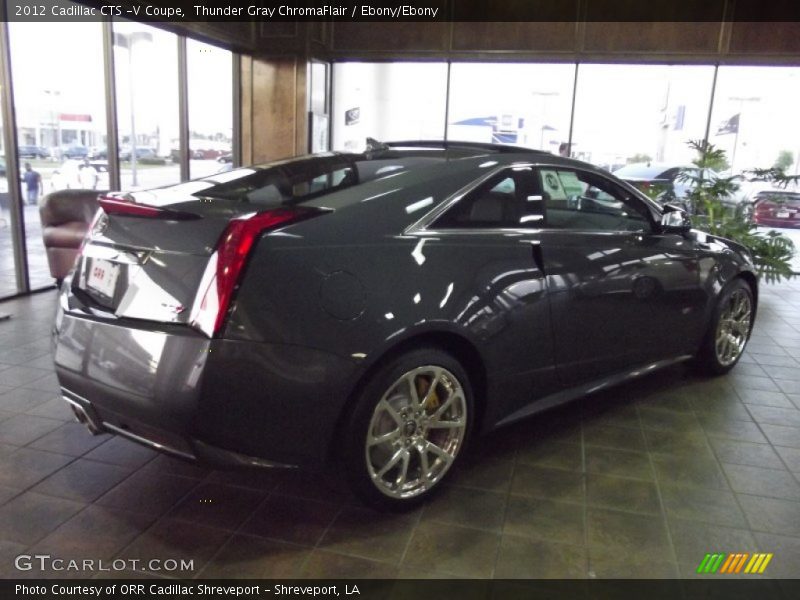 Thunder Gray ChromaFlair / Ebony/Ebony 2012 Cadillac CTS -V Coupe