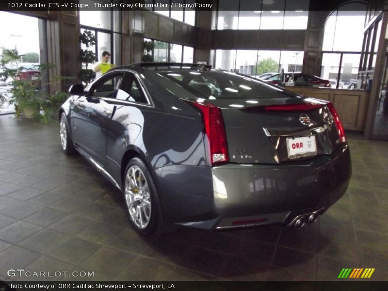 Thunder Gray ChromaFlair / Ebony/Ebony 2012 Cadillac CTS -V Coupe