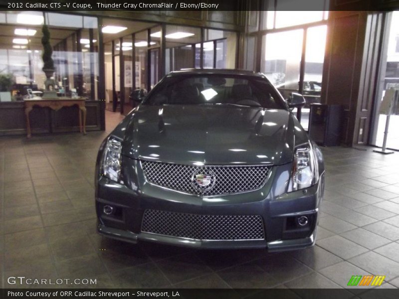 Thunder Gray ChromaFlair / Ebony/Ebony 2012 Cadillac CTS -V Coupe